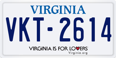 VA license plate VKT2614