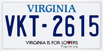 VA license plate VKT2615