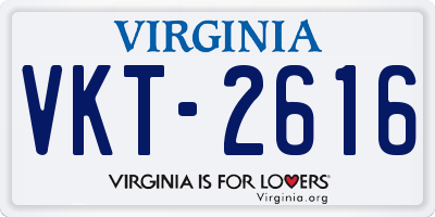 VA license plate VKT2616