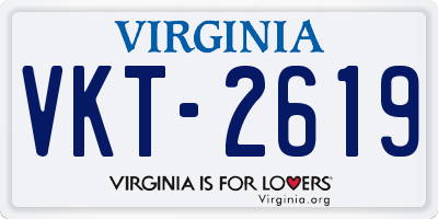 VA license plate VKT2619