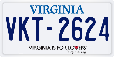 VA license plate VKT2624