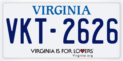 VA license plate VKT2626