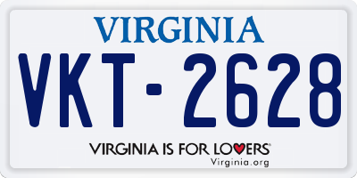VA license plate VKT2628