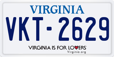VA license plate VKT2629