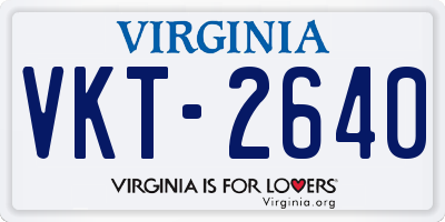 VA license plate VKT2640