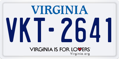 VA license plate VKT2641
