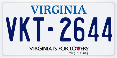 VA license plate VKT2644