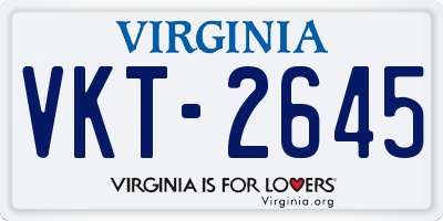 VA license plate VKT2645