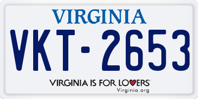 VA license plate VKT2653