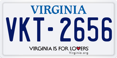 VA license plate VKT2656