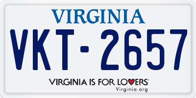 VA license plate VKT2657
