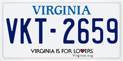 VA license plate VKT2659