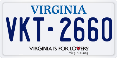 VA license plate VKT2660