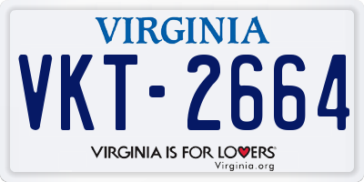 VA license plate VKT2664