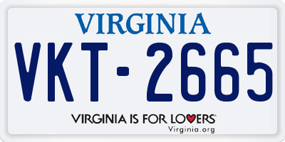 VA license plate VKT2665