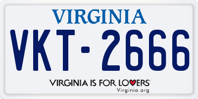 VA license plate VKT2666