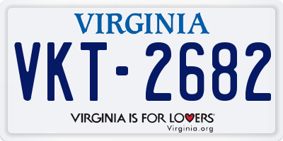 VA license plate VKT2682