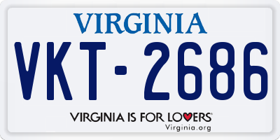 VA license plate VKT2686
