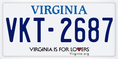 VA license plate VKT2687