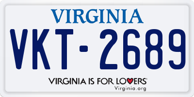 VA license plate VKT2689