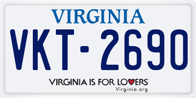 VA license plate VKT2690