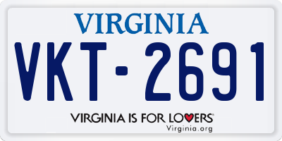 VA license plate VKT2691