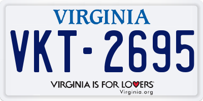 VA license plate VKT2695