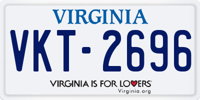 VA license plate VKT2696