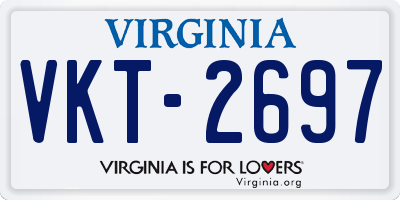 VA license plate VKT2697