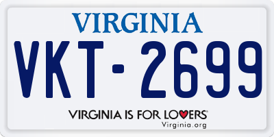 VA license plate VKT2699