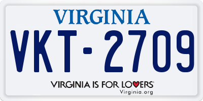 VA license plate VKT2709