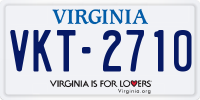 VA license plate VKT2710