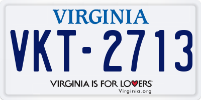VA license plate VKT2713