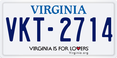 VA license plate VKT2714