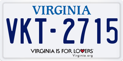 VA license plate VKT2715