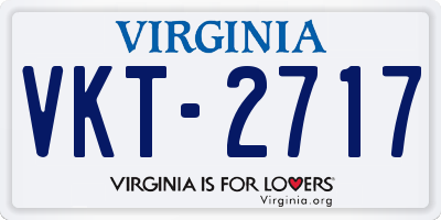 VA license plate VKT2717