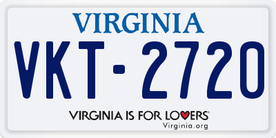 VA license plate VKT2720