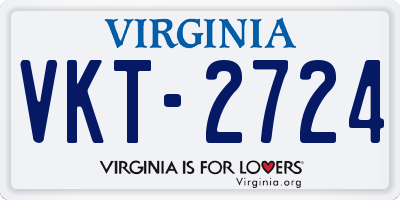 VA license plate VKT2724
