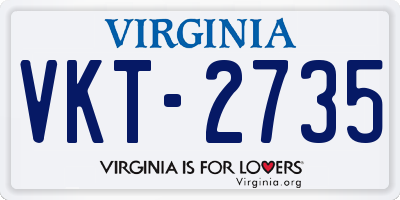 VA license plate VKT2735