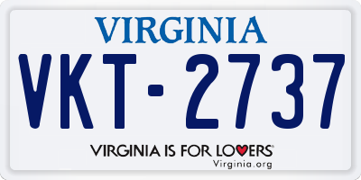 VA license plate VKT2737