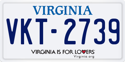 VA license plate VKT2739