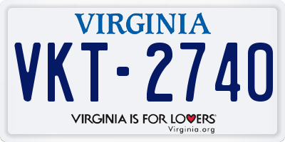 VA license plate VKT2740
