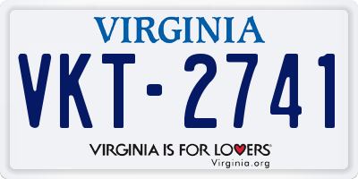 VA license plate VKT2741