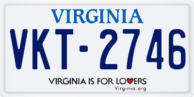VA license plate VKT2746
