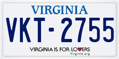VA license plate VKT2755