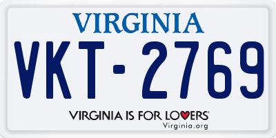 VA license plate VKT2769