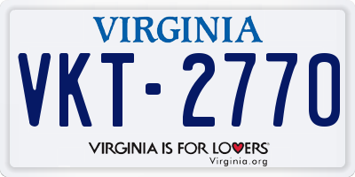 VA license plate VKT2770