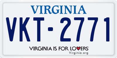 VA license plate VKT2771