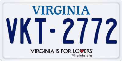 VA license plate VKT2772