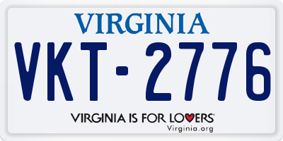 VA license plate VKT2776